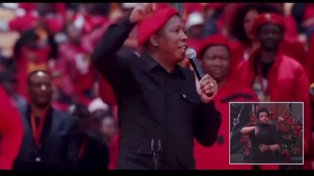 ⁣Julius Malema, the Republican leader of South Africa